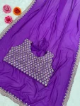 MODERN GEORGETTE SEQUENCE WITH CUT WORK BORDER SAREE WITH STITCHED BLOUSE PARTY WEAR WHOLESALE PRICE ETHNIC GARMENT (2)