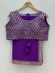 MODERN GEORGETTE SEQUENCE WITH CUT WORK BORDER SAREE WITH STITCHED BLOUSE PARTY WEAR WHOLESALE PRICE ETHNIC GARMENT (2)