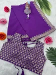 MODERN GEORGETTE SEQUENCE WITH CUT WORK BORDER SAREE WITH STITCHED BLOUSE PARTY WEAR WHOLESALE PRICE ETHNIC GARMENT (2)