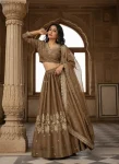 MODERN GMY TISSUE SILK SEQUENCE & THREAD ZARI EMBROIDERY WORK LEHENGA CHOLI WITH DUPATTA WEDDING WEAR WHOLESALE PRICE ETHNIC GARMENT (17)