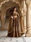 MODERN GMY TISSUE SILK SEQUENCE & THREAD ZARI EMBROIDERY WORK LEHENGA CHOLI WITH DUPATTA WEDDING WEAR WHOLESALE PRICE ETHNIC GARMENT (17)