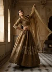 MODERN GMY TISSUE SILK SEQUENCE & THREAD ZARI EMBROIDERY WORK LEHENGA CHOLI WITH DUPATTA WEDDING WEAR WHOLESALE PRICE ETHNIC GARMENT (17)