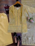 MODERN JMC SILK THREAD & SEQUENCE WORK TOP PALAZZO WITH DUPATTA FESTIVE WEAR WHOLESALE PRICE ETHNIC GARMENT (1)