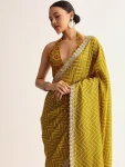 MODERN MANIPURI SILK PRINTED WITH EMBROIDERY WORK LACE WORK SAREE WITH UNSTITCHED BLOUSE FESTIVE WEAR WHOLESALE PRICE ETHNIC GARMENT (2)
