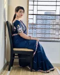 MODERN RANGOLI SILK EMBROIDERY SEQUENCE WITH MULTI THREAD AND CUT WORK LACE SAREE WITH STITCHED BLOUSE WEDDING WEAR WHOLESALE PRICE ETHNIC GARMENT (14)