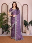 MODERN RANGOLI SILK EMBROIDERY WORK LACE BORDER SAREE WITH UNSTITCHED BLOUSE FESTIVE WEAR WHOLESALE PRICE ETHNIC GARMENT (2)