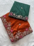 MODERN RANGOLI SILK EMBROIDERY WORK LACE BORDER SAREE WITH UNSTITCHED BLOUSE WEDDING WEAR WHOLESALE PRICE ETHNIC GARMENT (3)