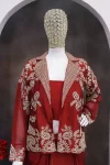 MODERN RANGOLI SILK PLAIN DRAPED SKIRT BLOUSE WITH EMBROIDERY MULTI THREAD SEQUENCE WORK KOTI PARTY WEAR WHOLESALE PRICE ETHNIC GARMENT (2)