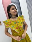 MODERN ROMAN EMBROIDERY THREAD & KHATLI WORK GOWN FESTIVE WEAR WHOLESALE PRICE ETHNIC GARMENT (18)