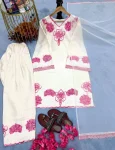 MODERN SATIN EMBROIDERY THREAD WORK TOP PATIYALA WITH DUPATTA FESTIVE WEAR WHOLESALE PRICE ETHNIC GARMENT (2)