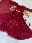 MODERN SPACE SILK SEQUENCE EMBROIDERY WORK LEHENGA CHOLI WITH DUPATTA FESTIVE WEAR WHOLESALE PRICE ETHNIC GARMENT (3)