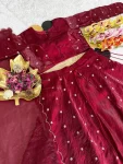 MODERN SPACE SILK SEQUENCE EMBROIDERY WORK LEHENGA CHOLI WITH DUPATTA FESTIVE WEAR WHOLESALE PRICE ETHNIC GARMENT (3)