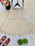 MODERN TABBY ORGANZA REAL MIRROR WORK LACE BORDER TOP PALAZZO WITH DUPATTA FESTIVE WEAR WHOLESALE PRICE ETHNIC GARMENT (10)