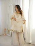 MODERN TABBY ORGANZA REAL MIRROR WORK LACE BORDER TOP PALAZZO WITH DUPATTA FESTIVE WEAR WHOLESALE PRICE ETHNIC GARMENT (10)