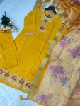 MODERN TABBY SILK EMBROIDERY WORK TOP BOTTOM WITH DUPATTA FESTIVE WEAR WHOLESALE PRICE ETHNIC GARMENT (4)