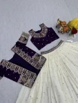 MODERN VICHITRA EMBROIDERY THREAD WORK LEHNEGA CHOLI WITH KOTI PARTY WEAR WHOLESALE PRICE ETHNIC GARMENT (2)
