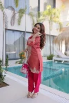 MODERN VICOSE SEQUENCE & CODING ZARI EMBROIDERY WORK TOP BOTTOM WITH BATWA SET FESTIVE WEAR WHOLESALE PRICE ETHNIC GARMENT (2)