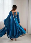 MOST PICKED FANDY SILK CODING SEQUENCE WORK GOWN BOTTOM WITH DUPATTA WEDDING WEAR WHOLESALE PRICE ETHNIC GARMENT (1)
