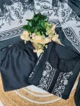 NEW ARRIVAL COTTON PRINT WITH EMBROIDERY SEQUENCE WORK TOP BOTTOM WITH DUPATTA OFFICE WEAR WHOLESALE PRICE ETHNIC GARMENT (3)