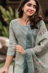 NEW ARRIVAL COTTON PRINTED WORK TOP WITH DUPATTA CASUAL WEAR WHOLESALE PRICE ETHNIC GARMENT (2)