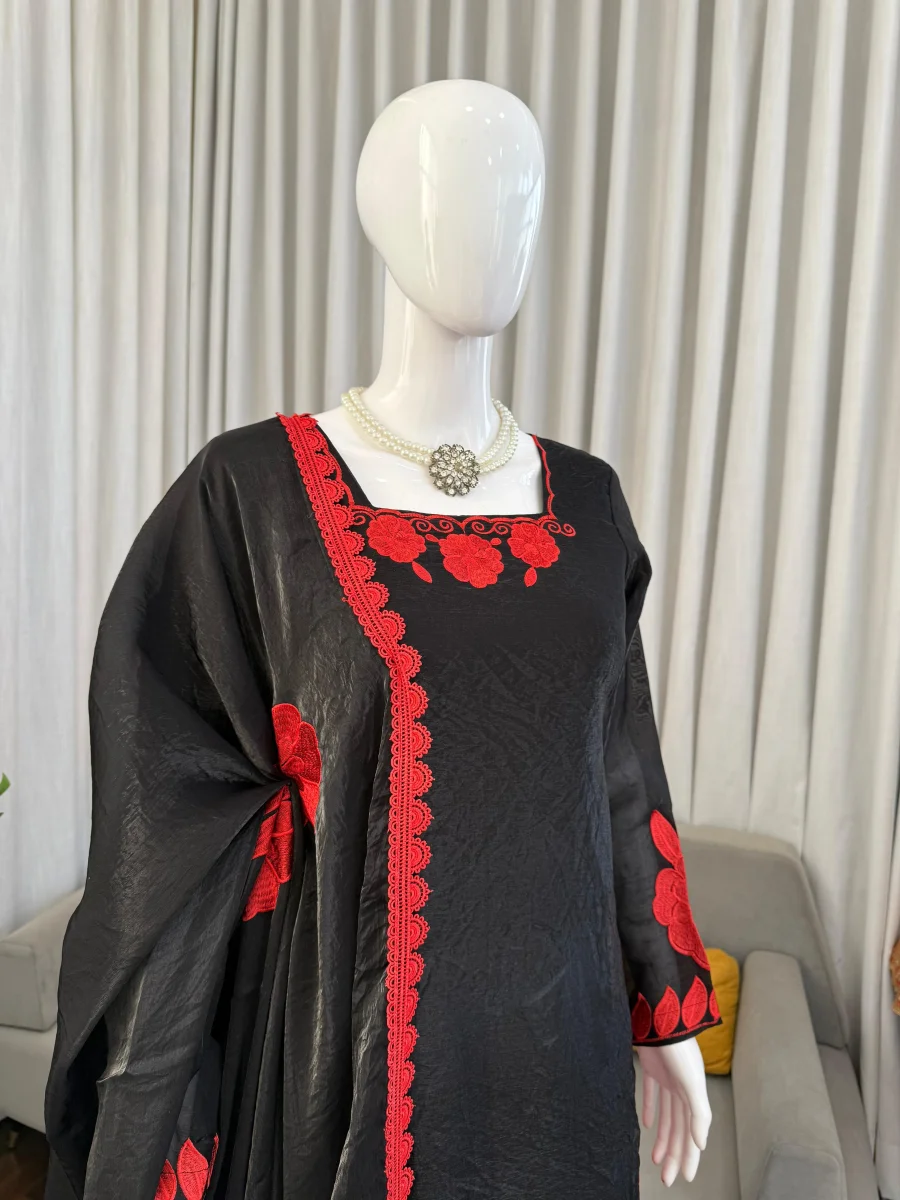 NEW ARRIVAL FENDY SILK THREAD WITH SEQUENCE WORK TOP PALAZZO WITH DUPATTA FESTIVE WEAR WHOLESALE PRICE ETHNIC GARMENT (13)