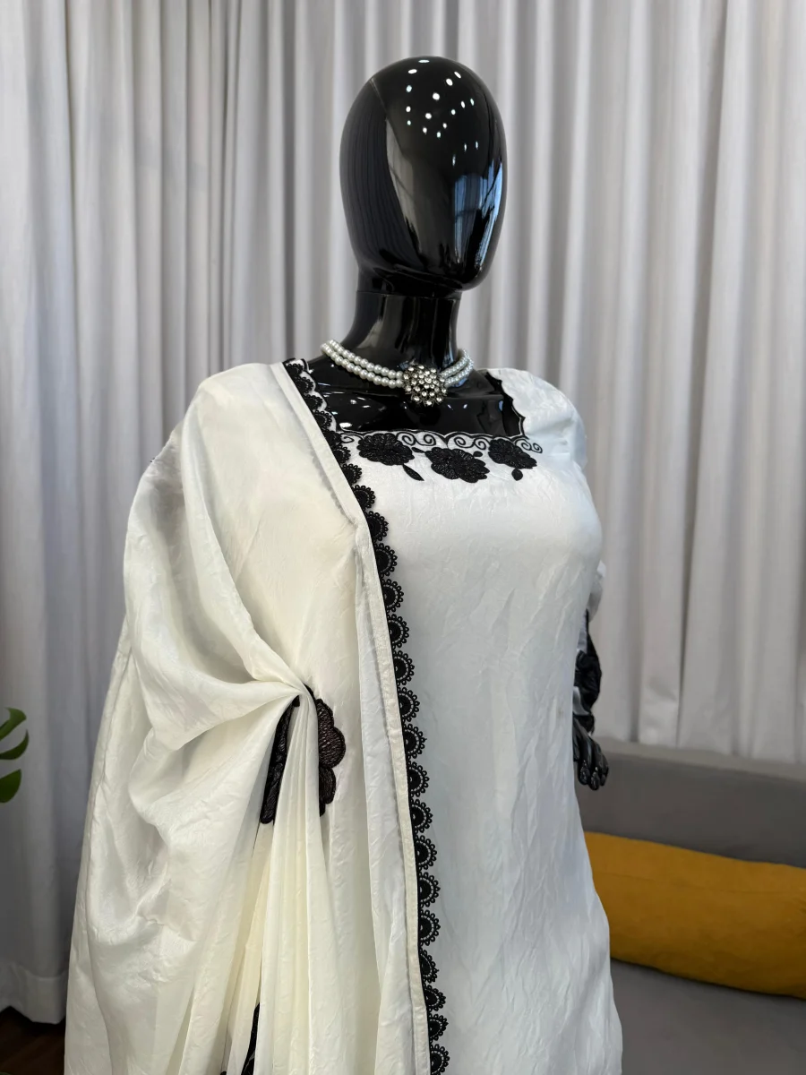NEW ARRIVAL FENDY SILK THREAD WITH SEQUENCE WORK TOP PALAZZO WITH DUPATTA FESTIVE WEAR WHOLESALE PRICE ETHNIC GARMENT (4)