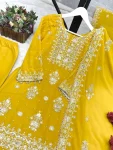 NEW ARRIVAL GEORGETTE EMBROIDERY SEQUENCE WORK TOP PALAZZO WITH DUPATTA FESTIVE WEAR WHOLESALE PRICE ETHNIC GARMENT (6)