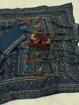 NEW ARRIVAL GEORGETTE PRINT WITH SEQUENCE AND DIAMOND WORK SAREE WITH UNSTITCHED BLOUSE FESTIVE WEAR WHOLESALE PRICE ETHNIC GARMENT (2)