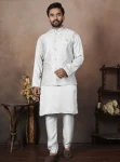 NEW ARRIVAL MALAI SATIN OLAIN KURTA PAYJAMA WITH HEAVY WORK KOTI WEDDING WEAR WHOLESALE PRICE ETHNIC GARMENT (3)