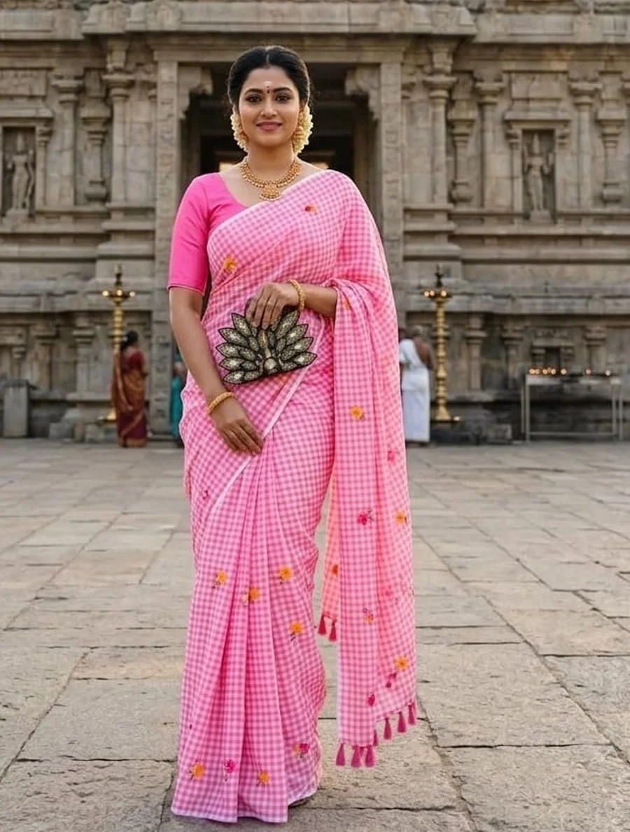 NEW ARRIVAL MUL COTTON PRINT WORK SAREE WITH UNSTITCHED BLOUSE DAILY WEAR WHOLESALE PRICE ETHNIC GARMENT (2)