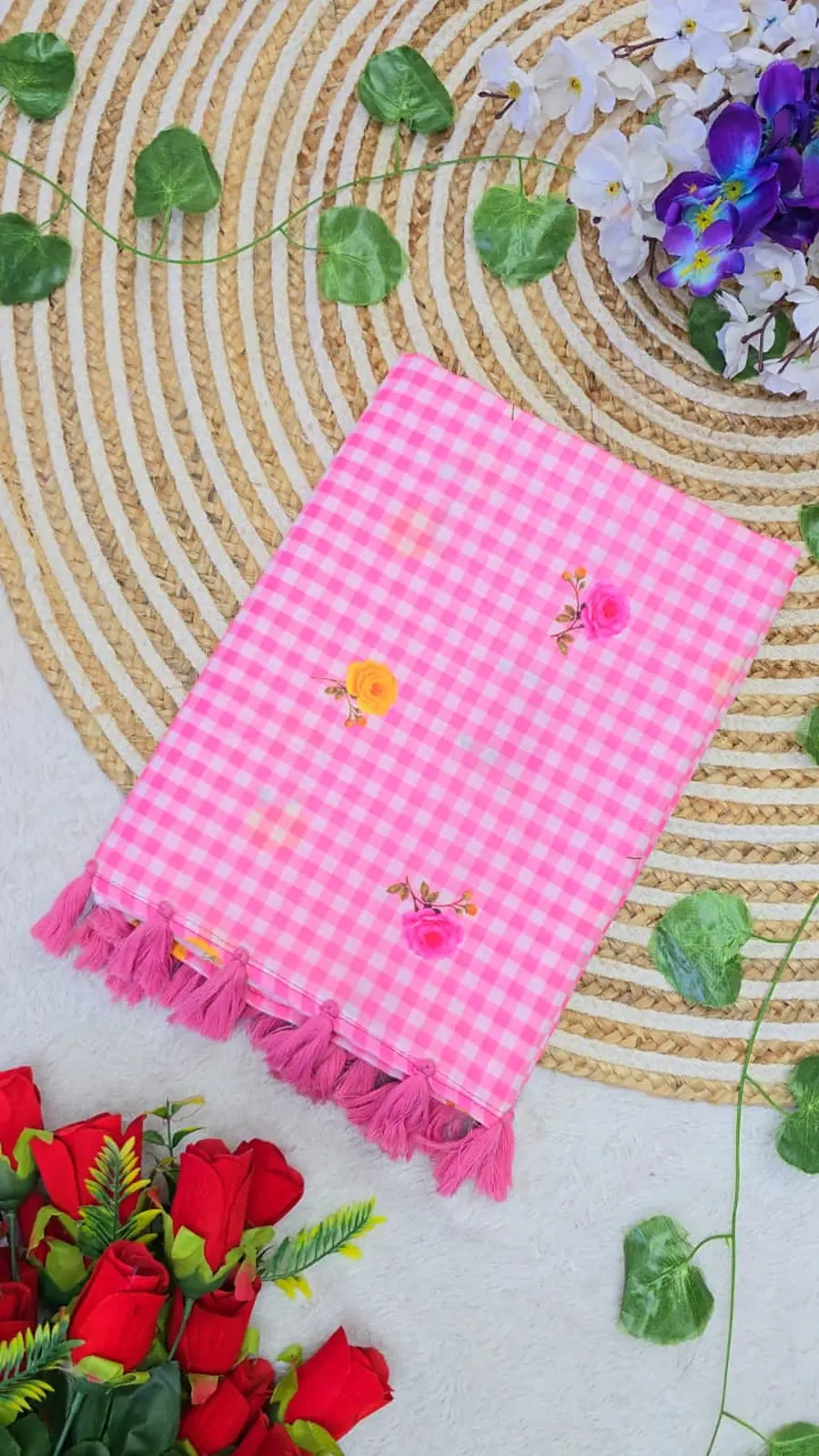 NEW ARRIVAL MUL COTTON PRINT WORK SAREE WITH UNSTITCHED BLOUSE DAILY WEAR WHOLESALE PRICE ETHNIC GARMENT (3)