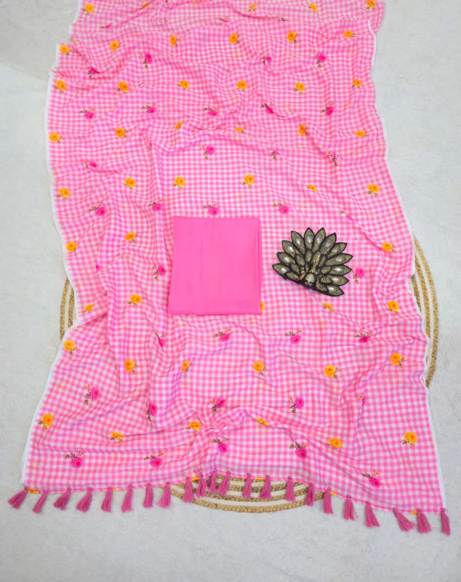 NEW ARRIVAL MUL COTTON PRINT WORK SAREE WITH UNSTITCHED BLOUSE DAILY WEAR WHOLESALE PRICE ETHNIC GARMENT (4)