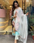 NEW ARRIVAL MUSLIN DIGITAL PRINT WORK TOP BOTTOM WITH DUPATTA FESTIVE WEAR WHOLESALE PRICE ETHNIC GARMENT (2)
