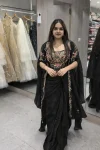 NEW ARRIVAL NATURAL CREPE EMBROIDERY WORK DRAPED SKIRT BLOUSE AND SHRUG PARTY WEAR WHOLESALE PRICE ETHNIC GARMENT (3)