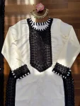NEW ARRIVAL NATURAL CREPE THREAD & SEQUENCE WORK TOP BOTTOM WITH DUPATTA FESTIVE WEAR WHOLESALE PRICE ETHNIC GARMENT (2)