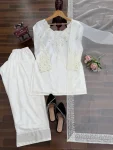 NEW ARRIVAL NATURAL CREPE THREAD WITH SEQUENCE WORK TOP PATIYALA WITH DUPATTA FESTIVE WEAR WHOLESALE PRICE ETHNIC GARMENT (3)
