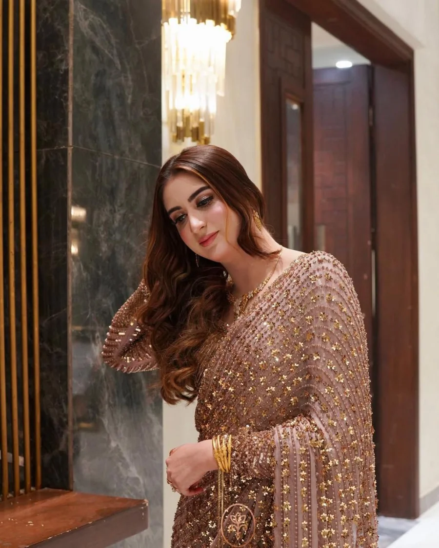 NEW ARRIVAL NET SEQUENCE WORK SAREE WITH UNSTITCHED BLOUSE PARTY WEAR WHOLESALE PRICE ETHNIC GARMENT (2)