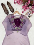 NEW ARRIVAL ORGANZA BEAUTIFUL THREAD & SEQUENCE EMBROIDERY WORK TOP BLOUSE WITH BOTTOM PARTY WEAR WHOLESALE PRICE ETHNIC GARMENT (7)