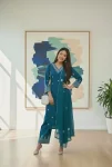 NEW ARRIVAL RAYON COTTON EMBROIDERY WORK TOP BOTTOM WITH DUPATTA FESTIVE WEAR WHOLESALE PRICE ETHNIC GARMENT (9)