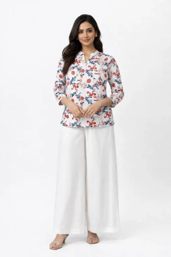 NEW ARRIVAL RAYON DIGITAL PRINT WORK TOP PALAZZO SET MULTI