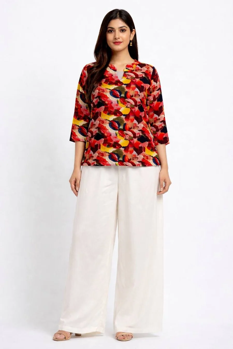 NEW ARRIVAL RAYON DIGITAL PRINT WORK TOP PALAZZO SET DAILY WEAR WHOLESALE PRICE ETHNIC GARMENT (2)