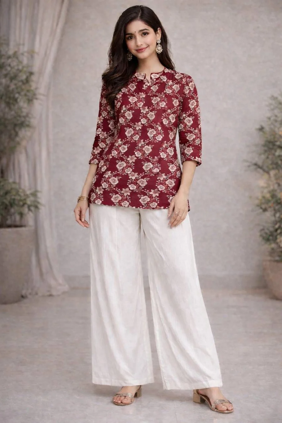 NEW ARRIVAL RAYON DIGITAL PRINT WORK TOP PALAZZO SET DAILY WEAR WHOLESALE PRICE ETHNIC GARMENT (2)