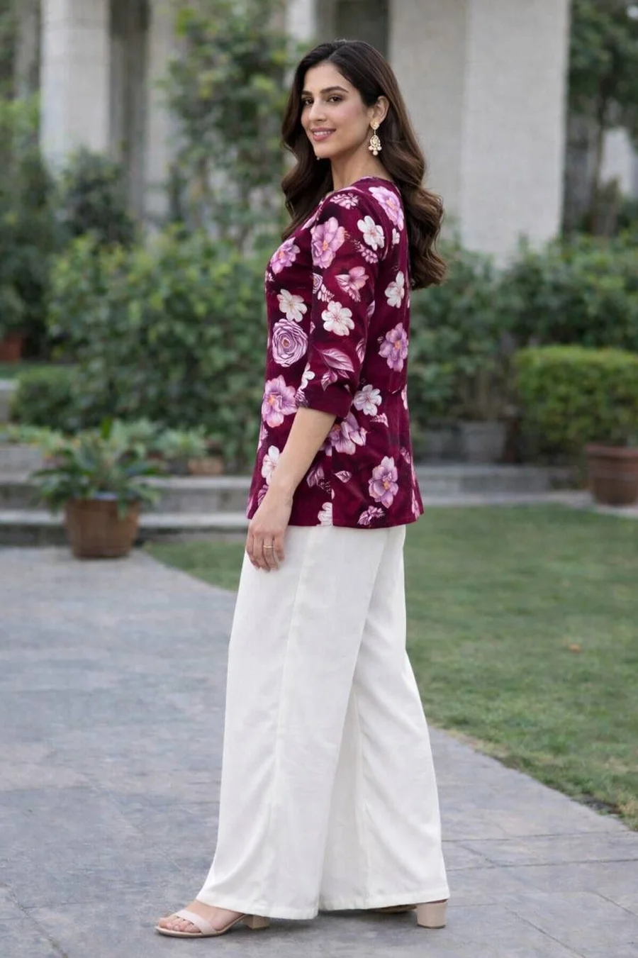 NEW ARRIVAL RAYON DIGITAL PRINT WORK TOP PALAZZO SET DAILY WEAR WHOLESALE PRICE ETHNIC GARMENT (5)