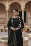 NEW ARRIVAL RAYON PLAIN GOWN BOTTOM WITH DIGITAL PRINTED DUPATTA FESTIVE WEAR WHOLESALE PRICE ETHNIC GARMENT (5)