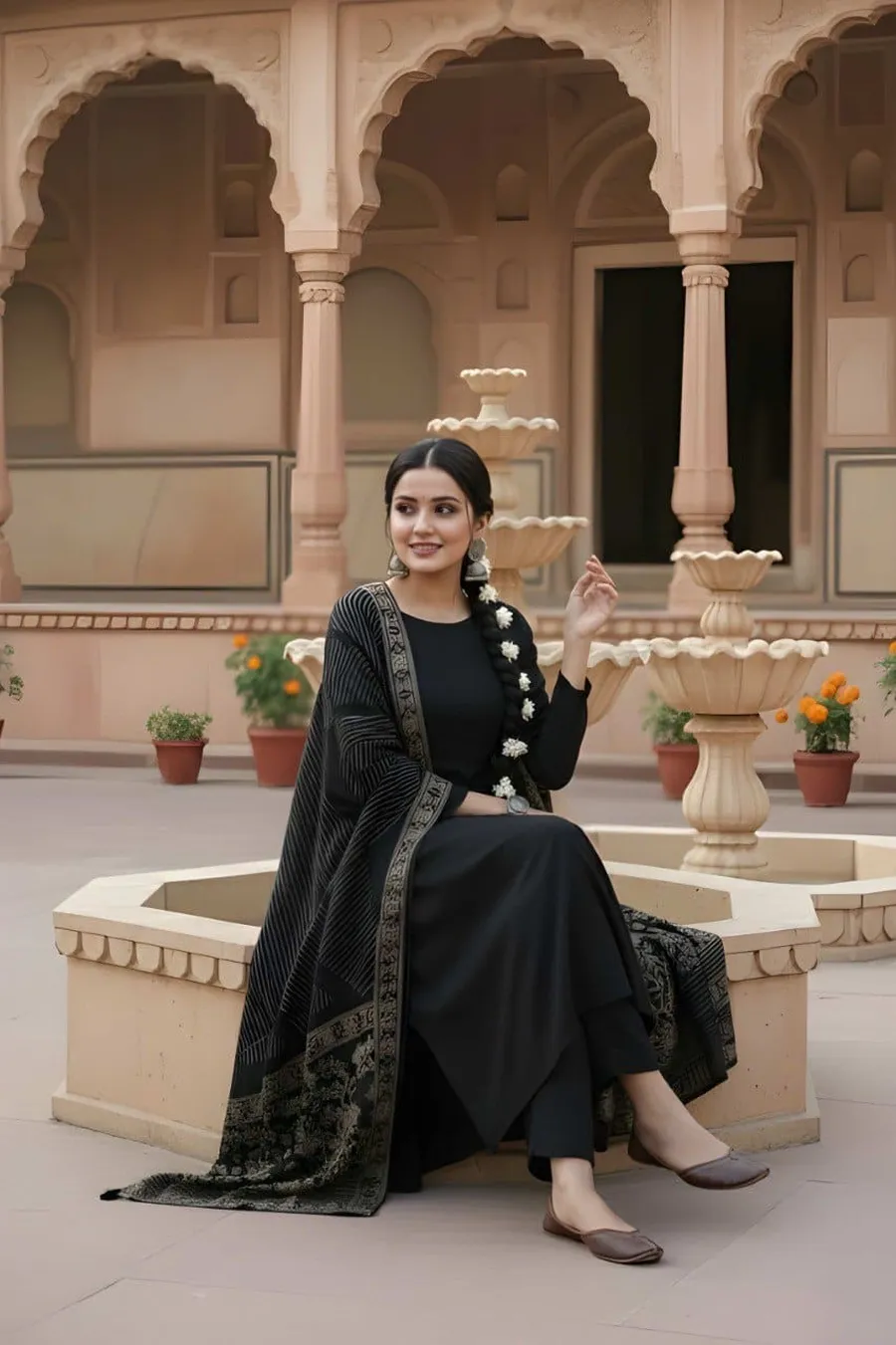NEW ARRIVAL RAYON PLAIN GOWN BOTTOM WITH DIGITAL PRINTED DUPATTA FESTIVE WEAR WHOLESALE PRICE ETHNIC GARMENT (3)