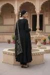 NEW ARRIVAL RAYON PLAIN GOWN BOTTOM WITH DIGITAL PRINTED DUPATTA FESTIVE WEAR WHOLESALE PRICE ETHNIC GARMENT (5)