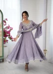 RICH LOOK BLOOMING FAUX EMBROIDERY RAINBOW SEQUENCE WITH MOTI WORK GOWN BOTTOM WITH DUPATTA FESTIVE WEAR WHOLESALE PRICE ETHNIC GARMENT (5)