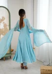 RICH LOOK BLOOMING FAUX EMBROIDERY RAINBOW SEQUENCE WITH MOTI WORK GOWN BOTTOM WITH DUPATTA WEDDING WEAR WHOLESALE PRICE ETHNIC GARMENT (2)