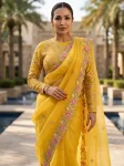 RICH LOOK CHIFFON EMBROIDERY CUTWORK SAREE WITH UNSTITCHED BLOUSE PARTY WEAR WHOLESALE PRICE ETHNIC GARMENT (1)