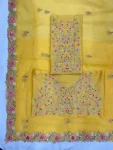 RICH LOOK CHIFFON EMBROIDERY CUTWORK SAREE WITH UNSTITCHED BLOUSE PARTY WEAR WHOLESALE PRICE ETHNIC GARMENT (1)